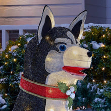 Load image into Gallery viewer, Home Accents Holiday 3 ft Adorable Dogs LED Husky