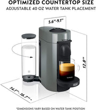 Load image into Gallery viewer, Nespresso VertuoPlus Coffee and Espresso Maker by De'Longhi, Grey