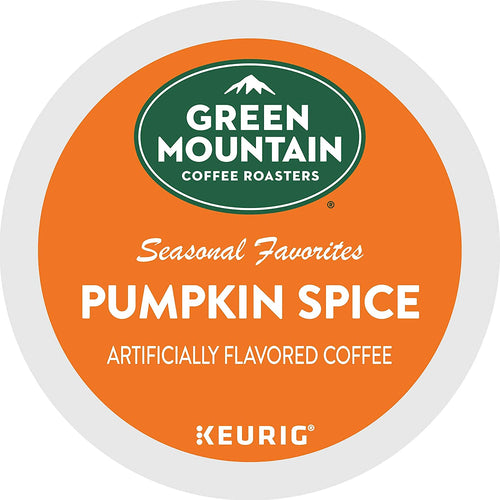 Green Mountain Coffee, Pumpkin Spice, Single-Serve Keurig K-Cup Pods, Light Roast Coffee, 48 Count (2 Boxes of 24 Pods)