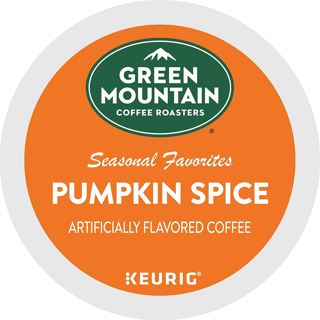 Green Mountain Coffee, Pumpkin Spice, Single-Serve Keurig K-Cup Pods, Light Roast Coffee, 48 Count (2 Boxes of 24 Pods)