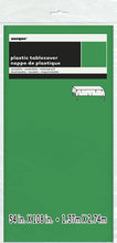 Load image into Gallery viewer, Emerald Green Plastic Table Cover 54&#39;&#39; x 108&#39;&#39; Rectangle