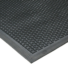 Load image into Gallery viewer, Rubber-Cal 03-239-LI"DuraScraper Linear" Commercial Rubber Entrance Door Mat, 3/8" Thick x 36" x 60", Black