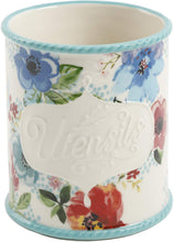 Load image into Gallery viewer, The Pioneer Woman Floral 2-Piece Mini Utensil Crock and Spoon Rest