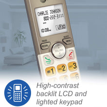 Load image into Gallery viewer, AT&amp;T EL51203 DECT 6.0 Phone with Caller ID/Call Waiting, 2 Cordless Handsets, Silver