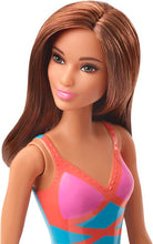 Load image into Gallery viewer, Barbie Doll, Brunette, Wearing Swimsuit, for Kids 3 to 7 Years Old