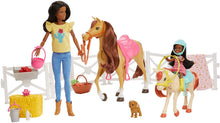 Load image into Gallery viewer, Mattel Barbie Playset with Barbie and Chelsea Dolls, 2 Horses and 15+ Accessories