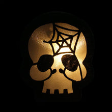 Load image into Gallery viewer, Northlight 11076445 11" LED Lighted Black Skeleton Skull Face Halloween Decoration