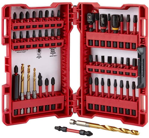 50-Piece Shockwave Impact Duty Drill and Drive Set w/Torx, Phillips, Square, Slotted Insert and Power Bits.