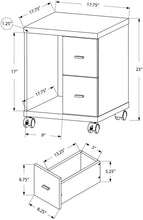 Load image into Gallery viewer, Monarch Specialties I 7057 Natural Reclaimed-Look 2 Drawer Computer Stand On Castors