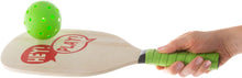 Load image into Gallery viewer, Hey! Play! Paddle Ball Game Set – Pair of Lightweight Beginner Rackets, Ball and Carrying Bag for Indoor or Outdoor Play – Adults and Children