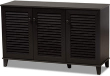 Load image into Gallery viewer, Baxton Studio Warren Shoe-Storage Cabinet, Espresso