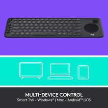 Load image into Gallery viewer, Logitech K600 TV - TV Keyboard with Integrated Touchpad and D-Pad Compatible with Smart TV - Graphite Black