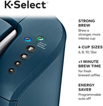 Load image into Gallery viewer, Keurig K-Select, Single Serve K-Cup Pod Coffee Maker, Strength Control, Marine Blue