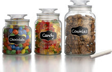 Load image into Gallery viewer, Style Setter Chalkboard Glass Canisters, Set of 3