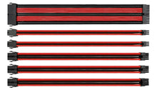 Load image into Gallery viewer, Thermaltake TtMod Sleeve Extension Power Supply Cable Kit ATX/EPS/8-pin PCI-E/6-pin PCI-E with Combs, Red/Black AC-033-CN1NAN-A1