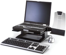 Load image into Gallery viewer, 3M Adjustable Laptop Stand, Raise Screen Height to Reduce Neck Strain, 3&quot; Height Adjustment, Large Platform for Docking Station, Non-Skid Base Keeps Laptop Secure, Cable Management, Black (LX500)