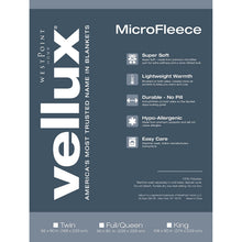 Load image into Gallery viewer, Vellux Microfleece Blanket, Twin, Star White