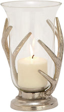 Load image into Gallery viewer, Benzara Antique Colonial Elegant Aluminum Glass Hurricane