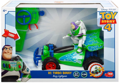 Jada Disney Pixar Toy Story 4 Turbo Buggy W/Buzz Lightyear Radio Control Vehicle, 2.4 Ghz, 1: 24, Multi