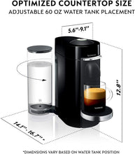 Load image into Gallery viewer, Nespresso VertuoPlus Deluxe Coffee and Espresso Maker by De'Longhi, Black