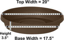Load image into Gallery viewer, Bloem Terra Plant Saucer Tray for Planters 17-24&quot; Chocolate Brown