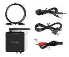 Load image into Gallery viewer, Aluratek ABC53F Bluetooth Audio Receiver and Transmitter with Bluetooth 5 (Stream up to 300 feet), AUX , RCA and Optical Connections Supported, Low Latency, aptX, Wireless Audio TV to Headphones