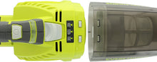 Load image into Gallery viewer, Ryobi P714K One plus 18 Volt Lithium Ion Cordless Wall Mounted Dry Hand Vacuum Kit (3 Pieces 1 x Ryobi P714K Vacuum, 1 x Ryobi P102 1.3AH Lithium Ion Battery, 1 x Wall Mount Charger), Green