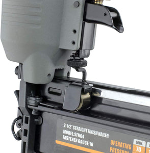 NuMax SFN64 Straight Finish Nailer 16 Gauge Ergonomic & Lightweight Pneumatic Nail Gun with Depth Adjust & No-Mar Tip