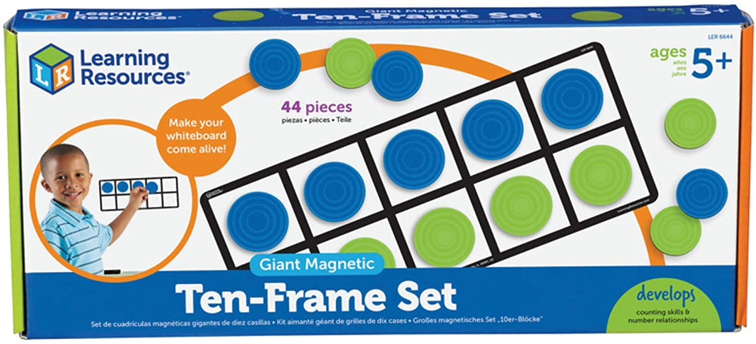 Giant Magnetic Ten Frame Set 4 Frames 40 Pieces