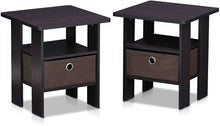 Load image into Gallery viewer, Furinno Andrey 2-Pack Bin Drawer End Table Nightstand