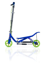 Load image into Gallery viewer, SpaceScooter Junior Push Board Teeter Totter Kids Scooter with Brake, Air Suspension &amp; Compact Fold - Blue