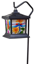 Load image into Gallery viewer, Moonrays 92276 Solar Powered Hanging Floral Stained Glass LED Light