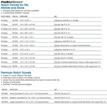 Load image into Gallery viewer, SuperiorBilt ProBilt Series 1/4 in. x 3/8 in. x 1/4 in. Square Notch Trowel