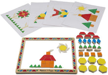 Load image into Gallery viewer, Melissa &amp; Doug Magnetic Pattern Blocks Set (Developmental Toys, Sturdy Wooden Play Board, Carrying Case, 120 Pieces, Great Gift for Girls and Boys - Best for 3, 4, 5, and 6 Year Olds)