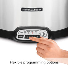 Load image into Gallery viewer, Hamilton Beach Stay or Go Programmable 7 Qt. Slow Cooker with Party Dipper 33478
