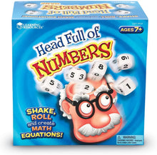 Load image into Gallery viewer, Learning Resources Head Full Of Numbers, Math Games for Kindergarten, Basic Math Skills, 13 Piece Set, Ages 7+