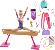Load image into Gallery viewer, Barbie Gymnastics Playset: Barbie Doll with Twirling Feature, Balance Beam, 15+ Accessories for Ages 3 and Up