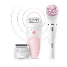 Load image into Gallery viewer, Braun Epilator Silk-épil 5 5-895, Hair Removal for Women, Shaver and Trimmer, Rechargeable, Cordless, Wet &amp; Dry, Cleansing Brush, Beauty Kit &amp; 5 extras