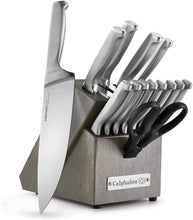 Load image into Gallery viewer, Calphalon Classic Self-Sharpening Stainless Steel 15-Piece Knife Block Set