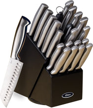 Load image into Gallery viewer, Oster High-Carbon Stainless Steel Cutlery Knife Block Set
