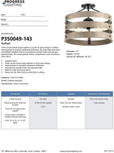 Load image into Gallery viewer, Progress Lighting P350049-143 Gulliver Three-Light Semi-Flush Convertible