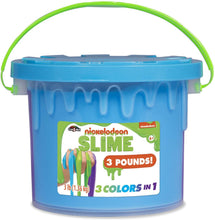 Load image into Gallery viewer, Nickelodeon Slime Tri Color 48 oz Tub, Multicolor