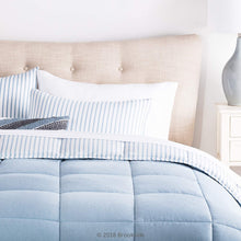 Load image into Gallery viewer, Brookside Striped Chambray Comforter Set