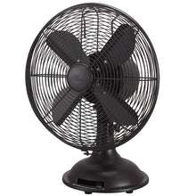 Load image into Gallery viewer, Hunter 12” Retro Table Fan in Oil-Rubbed Bronze