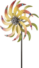 Load image into Gallery viewer, Alpine NCY246 72&quot; Metal Windmill Garden Stake, Multi Color
