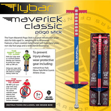 Load image into Gallery viewer, Flybar Foam Maverick Pogo Stick for Kids Ages 5+, Weights 40 to 80 Pounds by The Original Pogo Stick Company