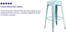 Load image into Gallery viewer, Flash Furniture Stackable Industrial Metal Backless Bar Stool in Distressed GreenBlue