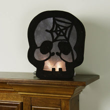 Load image into Gallery viewer, Northlight 11076445 11" LED Lighted Black Skeleton Skull Face Halloween Decoration