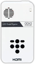 Load image into Gallery viewer, AAXA Technologies KP-101-01 AAXA LED Pico Micro Video Projector - Pocket Size Portable Mobile Mini Projector with mini-HDMI, built-in Media Player &amp; Speakers, 3.5mm Aux Out, Micro SD/USB readers and 80 Min Lithium-Ion Battery
