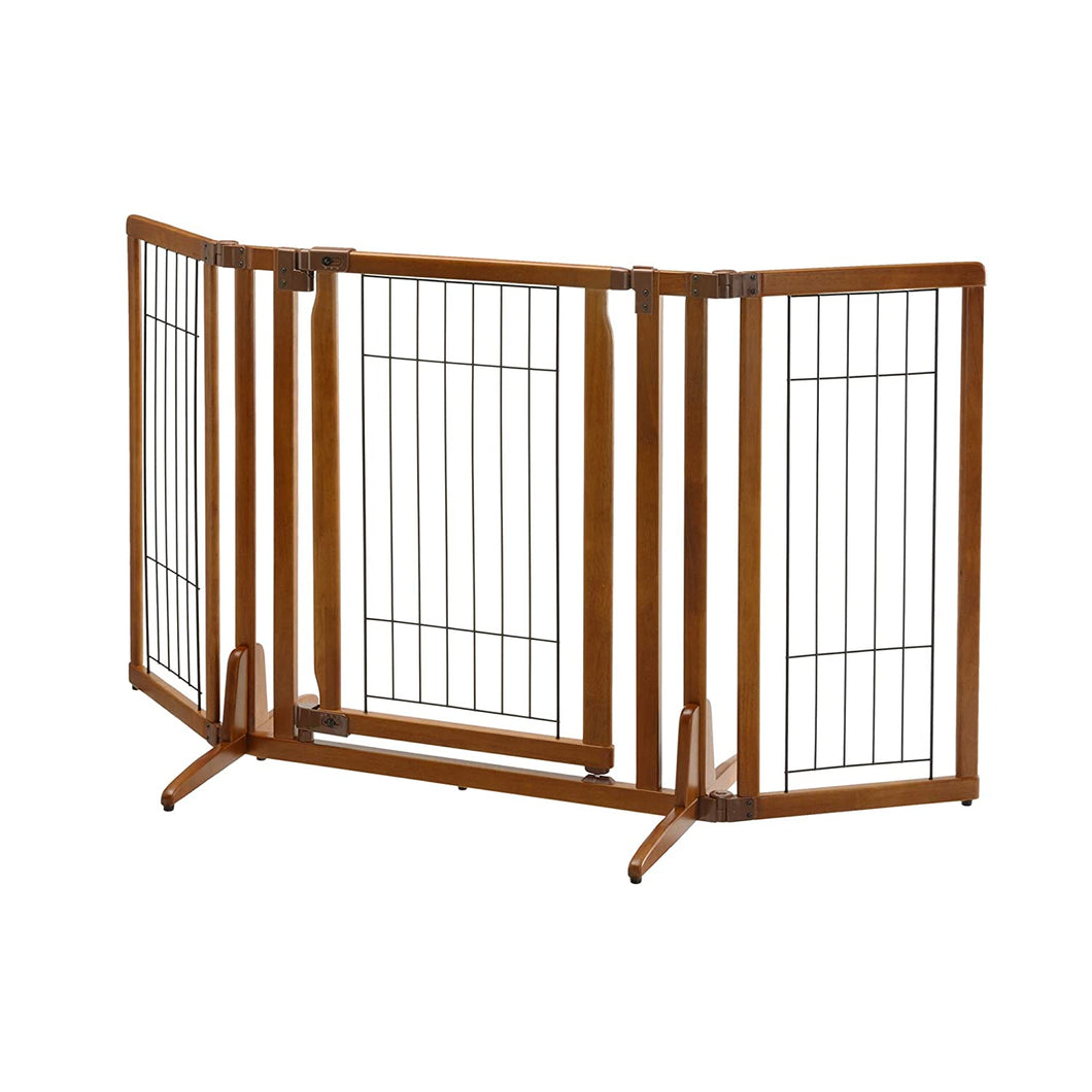 Domestic Pet Gates Premium Plus Freestanding Pet Gate with Door Easygoing